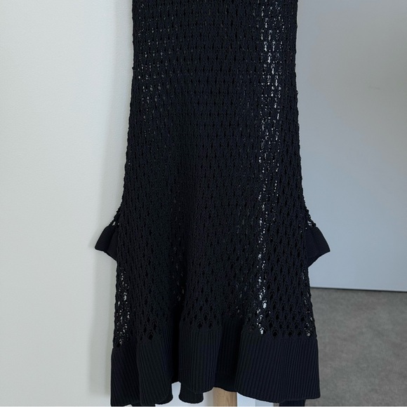 COS Brand New Asymmetric Open-knit Skirt Black Mesh Maxi Skirt. Size S. - Picture 9 of 14